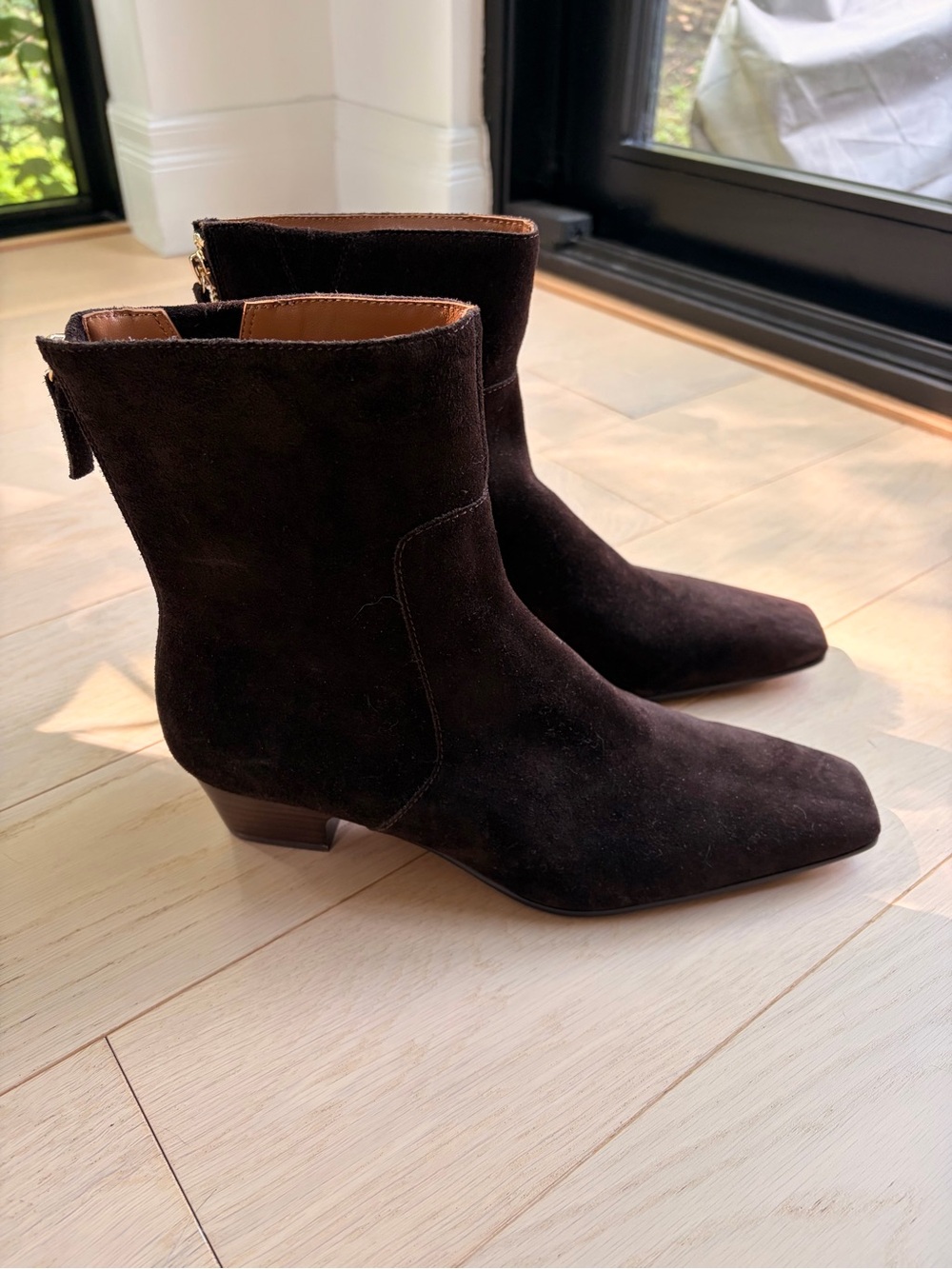 NWOT Madewell Lexie Brown Suede Ankle Boots